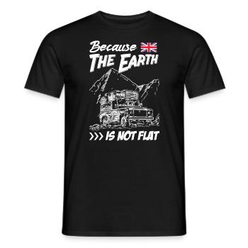 Landy parce que la Terre n’est pas plate - T-shirt homme - noir - Devant - AI Model Male 178 light (178cm)