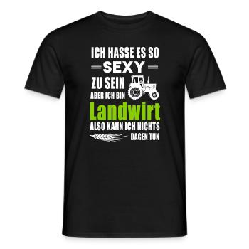 Ich hasse es so SEXY zu sein.. Landwirt - Männer T-Shirt - Schwarz - Vorne - AI Model Male 178 light (178cm)