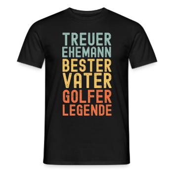 Ehemann Vater Golf Legende Retro Vintage - Männer T-Shirt - Schwarz - Vorne - AI Model Male 178 light (178cm)