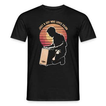 Cajon-Spieler-Geschenk - Männer T-Shirt - Schwarz - Vorne - AI Model Male 178 light (178cm)