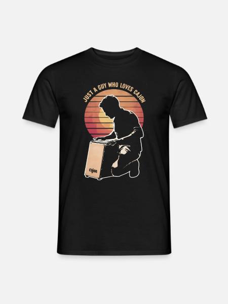 Cajon-Spieler-Geschenk - Männer T-Shirt - Schwarz