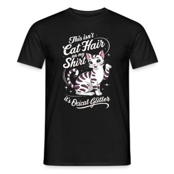 Katze Ocicat Geschenk - Männer T-Shirt - Schwarz - Vorne - AI Model Male 178 light (178cm)