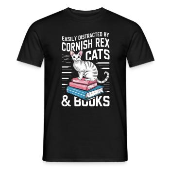 Katze Cornish Rex Geschenk - Männer T-Shirt - Schwarz - Vorne - AI Model Male 178 light (178cm)
