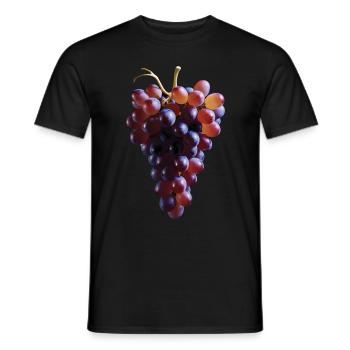 Trauben Obst Geschenk - Männer T-Shirt - Schwarz - Vorne - AI Model Male 178 light (178cm)