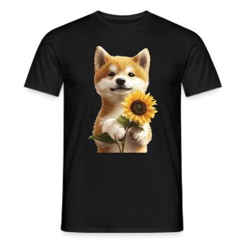 Akita - Männer T-Shirt - Schwarz - Vorne - AI Model Male 178 light (178cm)
