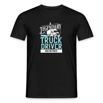 Camion grincheux passion pension cadeau - T-shirt homme - noir - Devant - AI Model Male 178 light (178cm)
