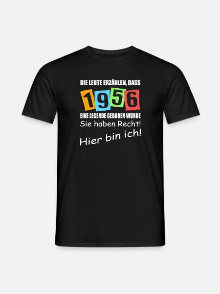 Legende geboren 1956. Lustiger Geburtstagsspruch - Männer T-Shirt - Schwarz