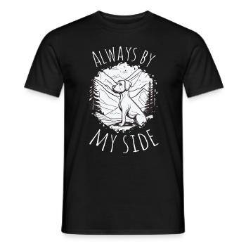 Toujours à mes côtés - chien au sommet - T-shirt homme - noir - Devant - AI Model Male 178 light (178cm)