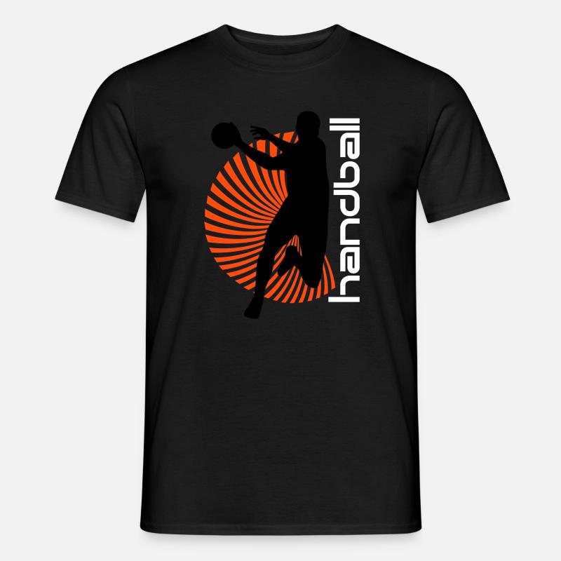 Spirale Handballer - Männer T-Shirt - Schwarz