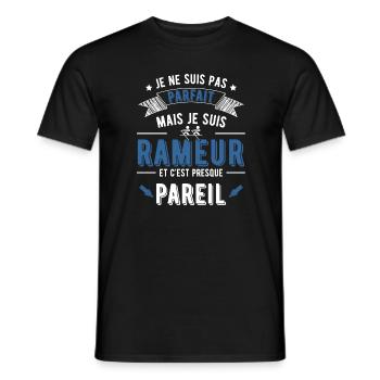 Rameur parfait cadeau - T-shirt homme - noir - Devant - AI Model Male 178 light (178cm)