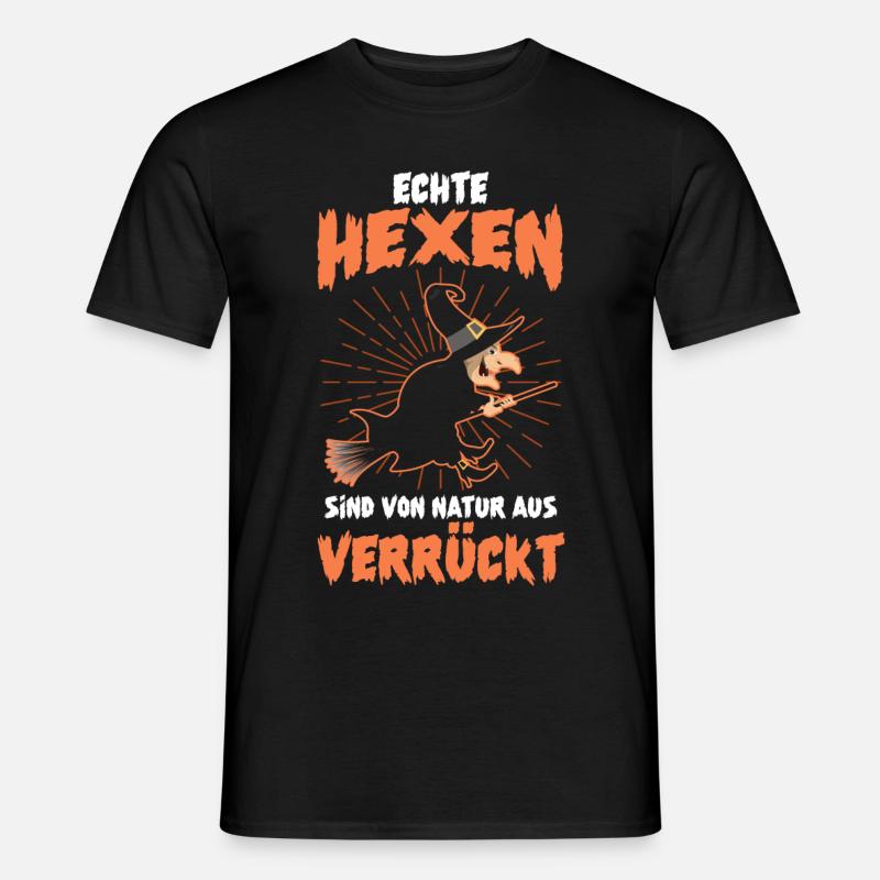 VerrückteHexe Halloween - Männer T-Shirt - Schwarz