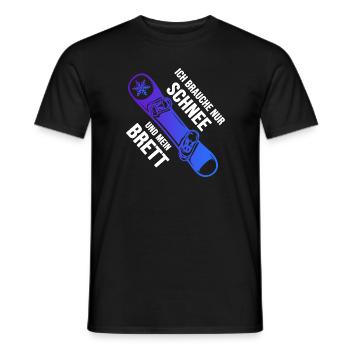 Snowboard freestyle Snowboarder Snowboard-Brett - Männer T-Shirt - Schwarz - Vorne - AI Model Male 178 light (178cm)