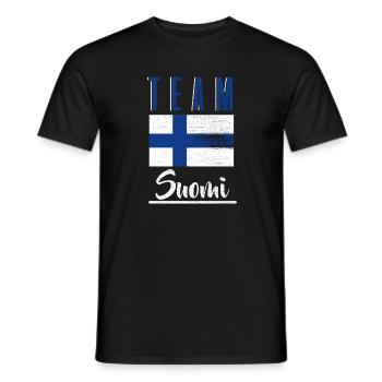 Équipe de la Finlande T-Shirt Cadeau Home Sport - T-shirt homme - noir - Devant - AI Model Male 178 light (178cm)