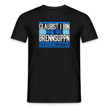 Brennsuppm Bayern Bayrisch cadeau drôle - T-shirt homme - noir - Devant - AI Model Male 178 light (178cm)