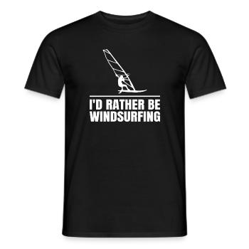 Windsurfen, Kitesurfen, Surfen, Windsurfen - Männer T-Shirt - Schwarz - Vorne - AI Model Male 178 light (178cm)