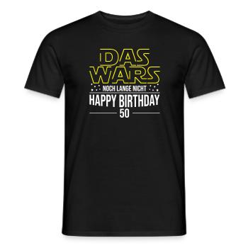 DAS WARS noch lange nicht | 50. Geburtstag - Männer T-Shirt - Schwarz - Vorne - AI Model Male 178 light (178cm)
