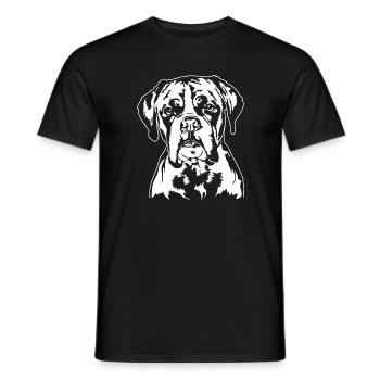 Boxer allemand Portrait Chiens Chien Wilsigns - T-shirt homme - noir - Devant - AI Model Male 178 light (178cm)