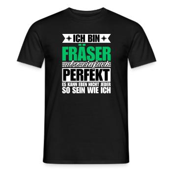 Perfekter Fräser - Männer T-Shirt - Schwarz - Vorne - AI Model Male 178 light (178cm)