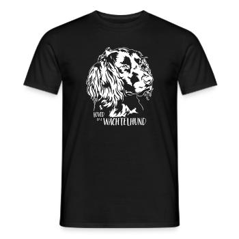 Aimé par un chien de caille disant chien Wilsigns - T-shirt homme - noir - Devant - AI Model Male 178 light (178cm)