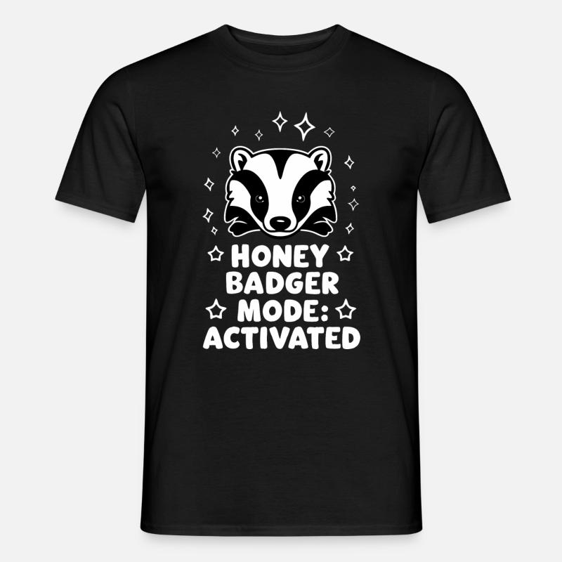 Dachs Honigdachs Tier - Männer T-Shirt - Schwarz