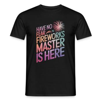 Pyrotechnics Fireworks Pyrotechnics - Men's T-Shirt - black - Front - AI Model Male 178 light (178cm)
