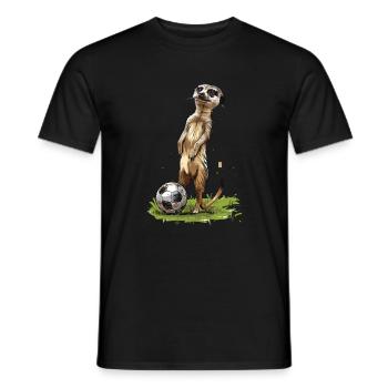 Soccer Meerkat Meerkat suricata de futbol - Men's T-Shirt - black - Front - AI Model Male 178 light (178cm)