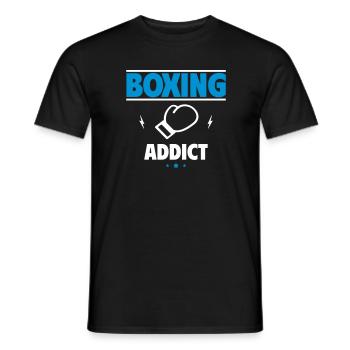 Boxing Addict – pour tous les passionnés de ring ! - T-shirt homme - noir - Devant - AI Model Male 178 light (178cm)