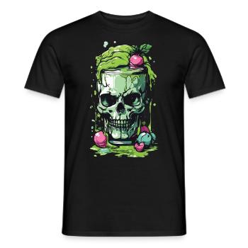 Giftiger Gothic Skull Becher Halloween Design - Männer T-Shirt - Schwarz - Vorne - AI Model Male 178 light (178cm)