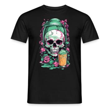 Gothic Skull Pastel Poison Halloween Design - Männer T-Shirt - Schwarz - Vorne - AI Model Male 178 light (178cm)