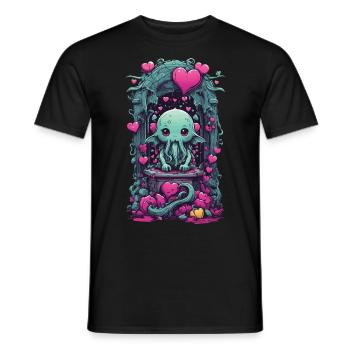 Pastel Goth Kawaii Monster Love Magic Design - Men's T-Shirt - black - Front - AI Model Male 178 light (178cm)