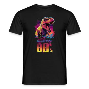 Weclometo the 80s - Männer T-Shirt - Schwarz - Vorne - AI Model Male 178 light (178cm)