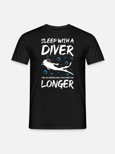 Sleep With A Diver - Men's T-Shirt - black