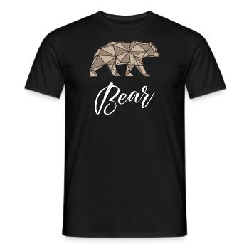 Bear Geometric - Männer T-Shirt - Schwarz - Vorne - AI Model Male 178 light (178cm)