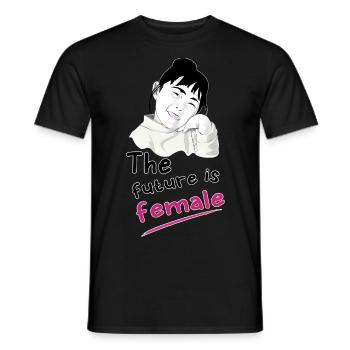Jolie fille ludique (pouvoir de la femme, féminisme, 8 mars) - T-shirt homme - noir - Devant - AI Model Male 178 light (178cm)
