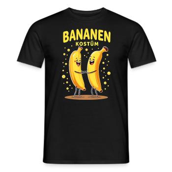 Banane Bananen Kostüm lustig Obst Frucht Karneval - Männer T-Shirt - Schwarz - Vorne - AI Model Male 178 light (178cm)