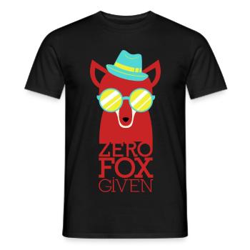 Cool fox - Men's T-Shirt - black - Front - AI Model Male 178 light (178cm)