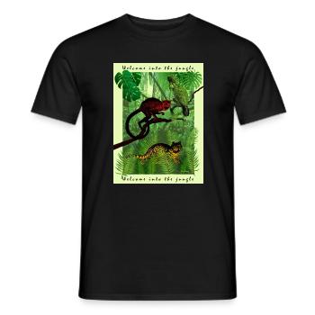 Jungle Mania - Men's T-Shirt - black - Front - AI Model Male 178 light (178cm)