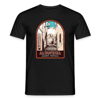 Albufeira Algarve Portugal, pitoreske Sommersonne - Männer T-Shirt - Schwarz - Vorne - AI Model Male 178 light (178cm)