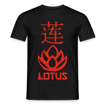 Red Lotus and Asia - Men's T-Shirt - black - Front - AI Model Male 178 light (178cm)