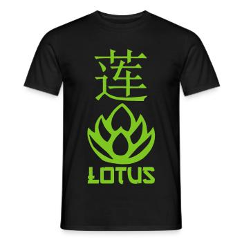 Green Lotus and Asia - Men's T-Shirt - black - Front - AI Model Male 178 light (178cm)