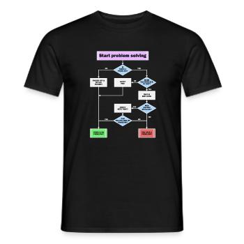 Problem solving - Men's T-Shirt - black - Front - AI Model Male 178 light (178cm)