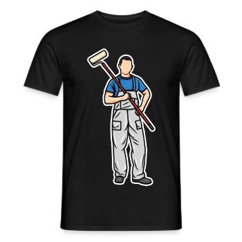 Little painter - Men's T-Shirt - black - Front - AI Model Male 178 light (178cm)