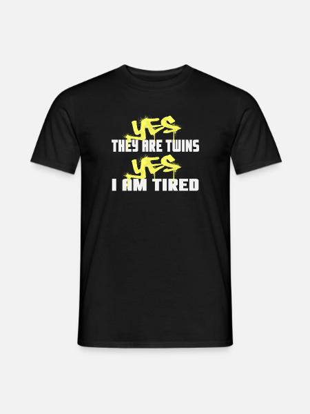 Yes they are twins - Men's T-Shirt - black