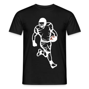 Footballer Drawing - Men's T-Shirt - black - Front - AI Model Male 178 light (178cm)