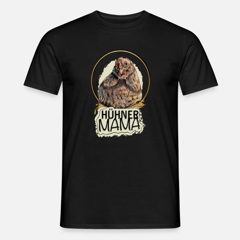 Die Hühner Mama - Männer T-Shirt - Schwarz