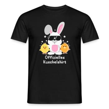 Offizielles Kuschelshirt Hase mit Küken Kaninchen - Männer T-Shirt - Schwarz - Vorne - AI Model Male 178 light (178cm)