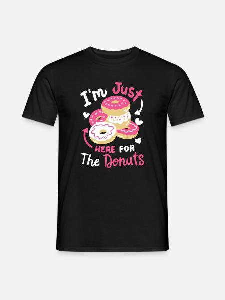 Donuts Donut-Liebhaber - Männer T-Shirt - Schwarz