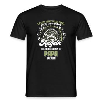 Angler Papa ist das Beste - Männer T-Shirt - Schwarz - Vorne - AI Model Male 178 light (178cm)