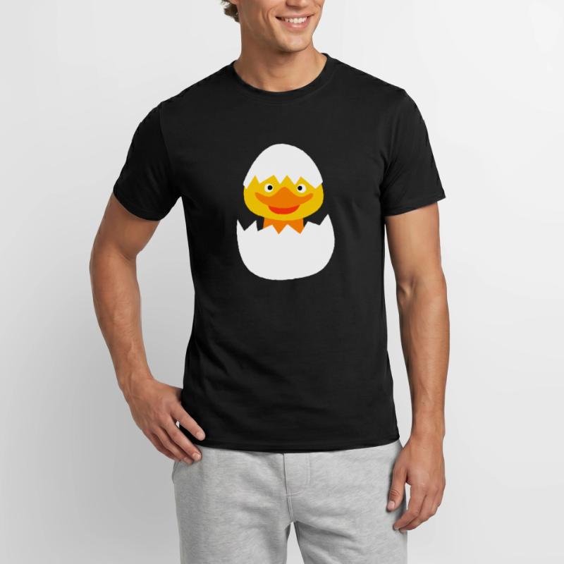 Chick Cute Easter Cute Kids Egg Easter Egg Yellow Men's T-Shirt
