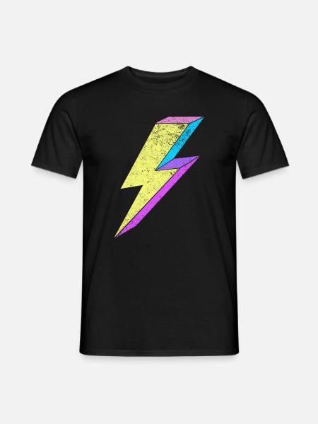 Design lumineux avec des couleurs pastel des années 80 - T-shirt homme - noir